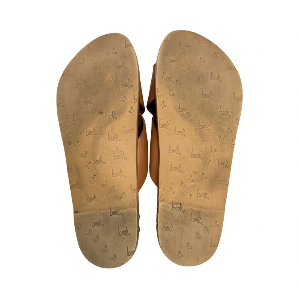 Beek Palila Tan Leather Slide Sandals Women’s Size 8 - Picture 7 of 8